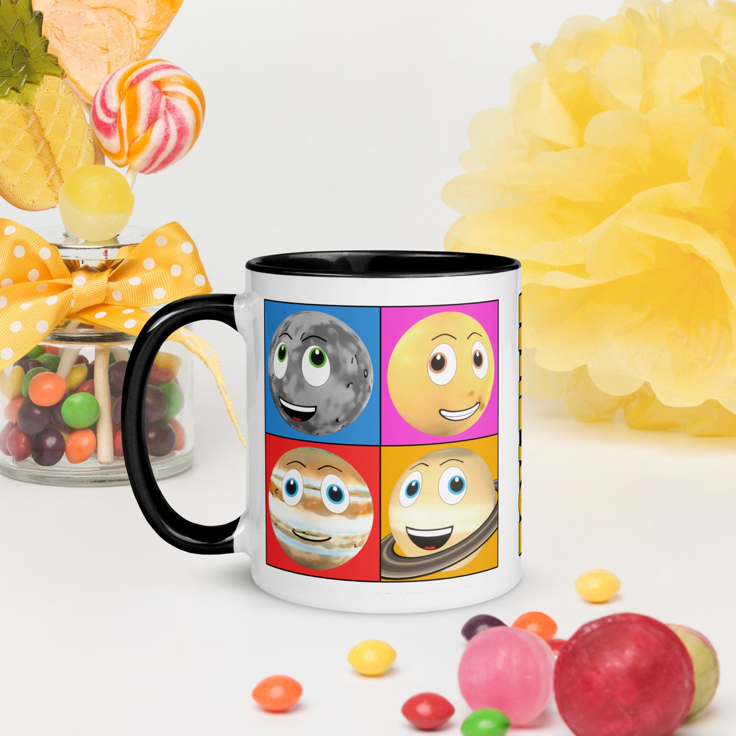 Toy Time Town Squares Mug with Colour Inside