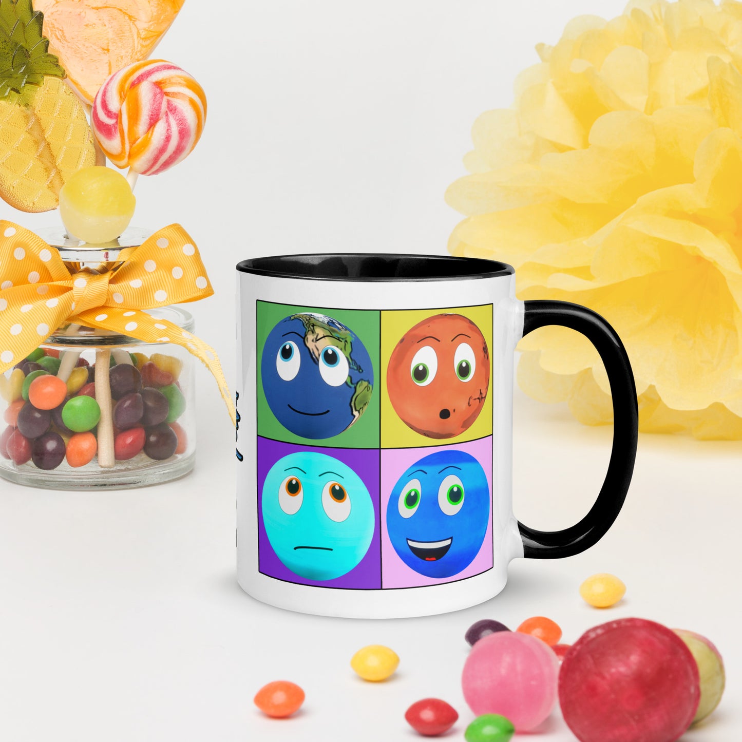 Toy Time Town Squares Mug with Colour Inside