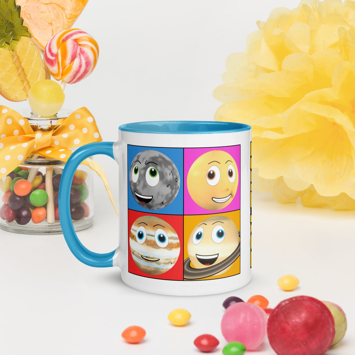 Toy Time Town Squares Mug with Colour Inside