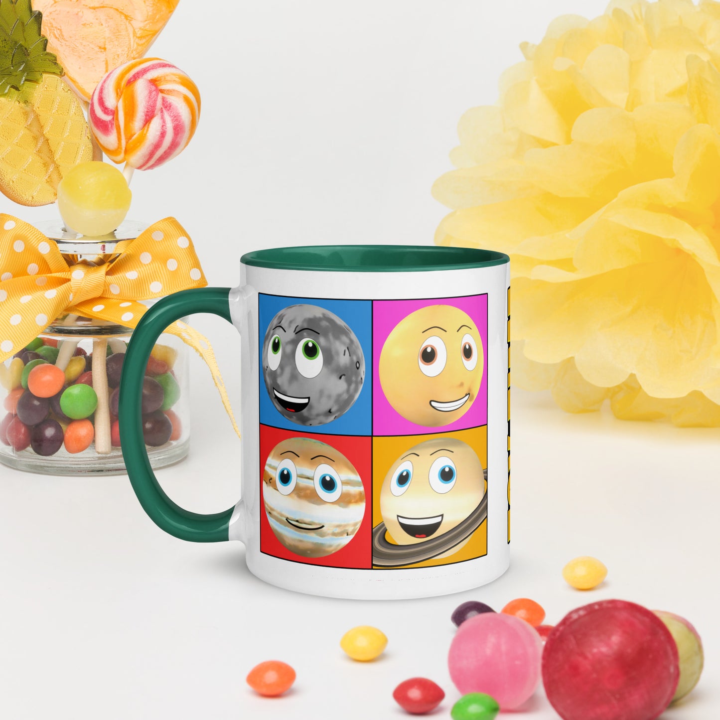 Toy Time Town Squares Mug with Colour Inside