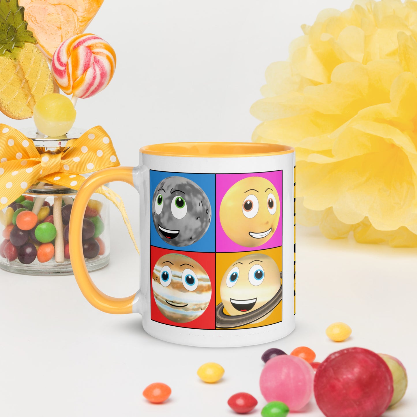 Toy Time Town Squares Mug with Colour Inside