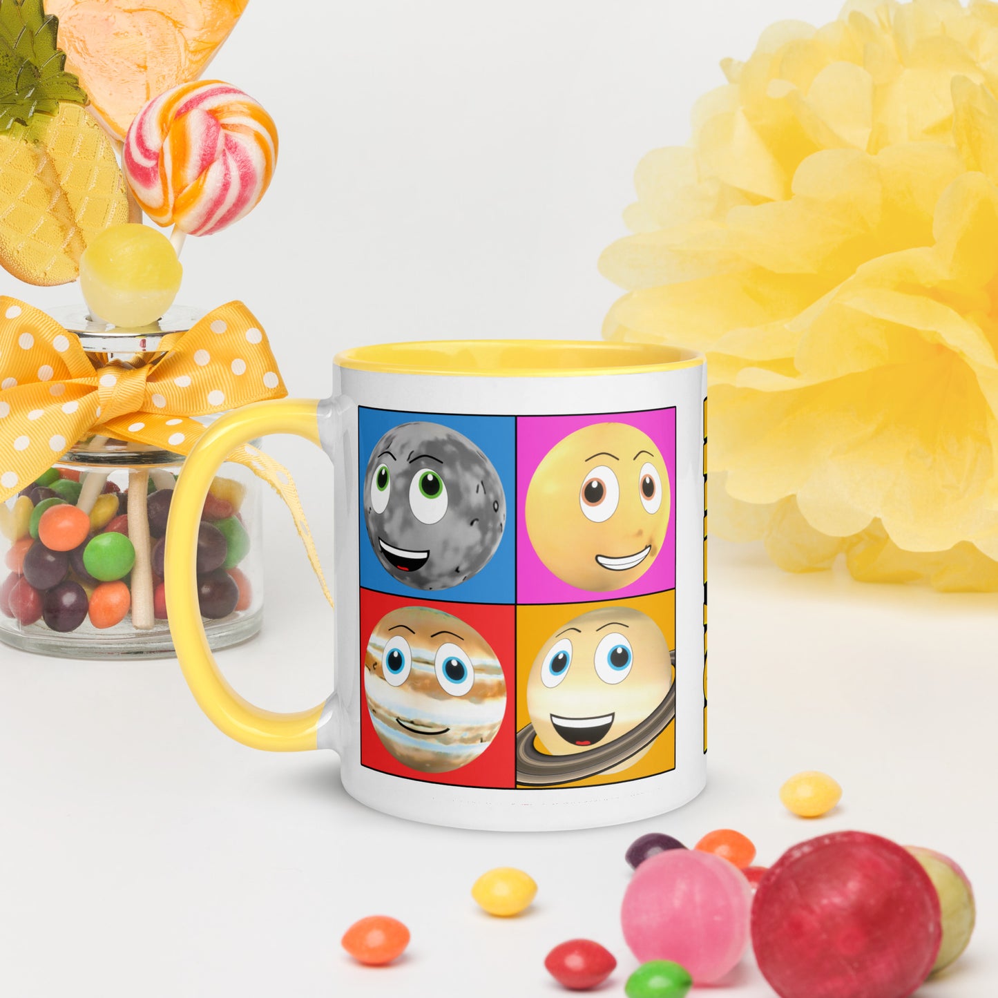 Toy Time Town Squares Mug with Colour Inside